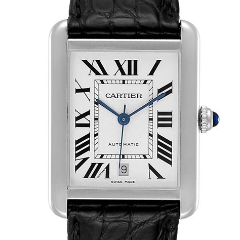 stainless steel cartier|cartier stainless steel tank watch.